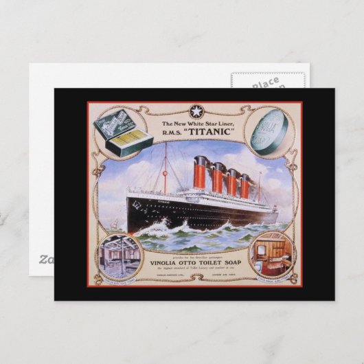 Titanic Soap Label Briefkaart (Voorkant / Achterkant)