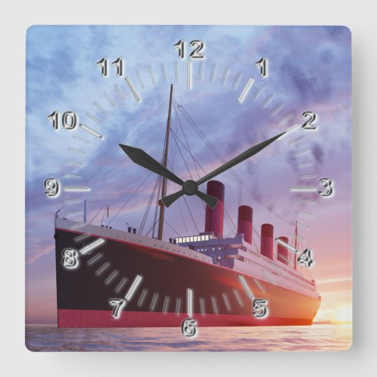 Titanic Square Wall klok (Voorkant)