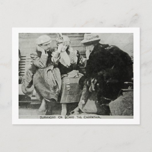 Titanic Survivors on the Carpathia Briefkaart (Voorkant)