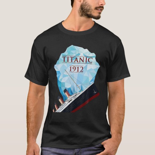 Titanic T shirt  reis RMS Titanic 1 april (Voorkant)