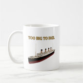 Titanic te groot om te falen koffiemok (Links)