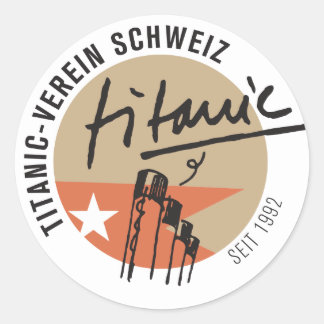 Titanic-Verein Schweiz  Aufkleber Ronde Sticker