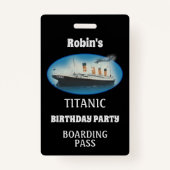 Titanic Verjaardag Black White Star Line schip Badge (Voorkant)