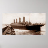 Titanic vertrekting Berth 44 Southampton England Poster (Voorkant)