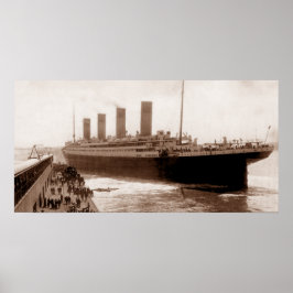 Titanic vertrekting Berth 44 Southampton England Poster