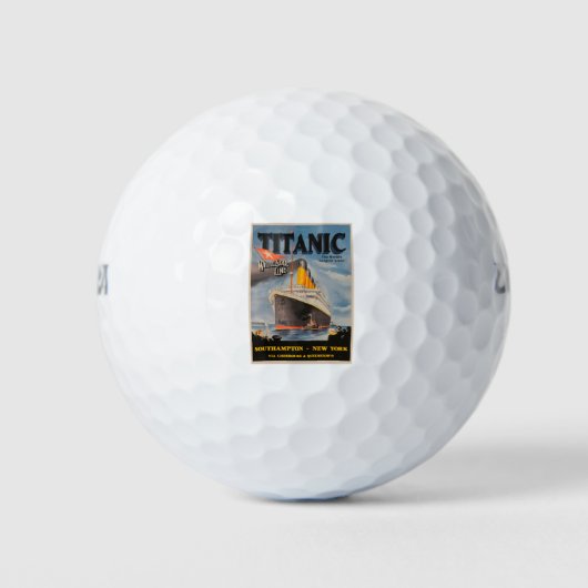 titanic vintage poster golfballen (Voorkant)