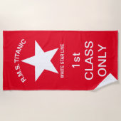 Titanic, White Star Line, 1st Class Passenger's Strandlaken (Voorkant)