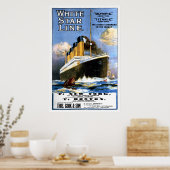 Titanic White Star Line-advertentie Poster (Keuken)