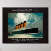  Titanic White Star Line Art Poster (Voorkant)