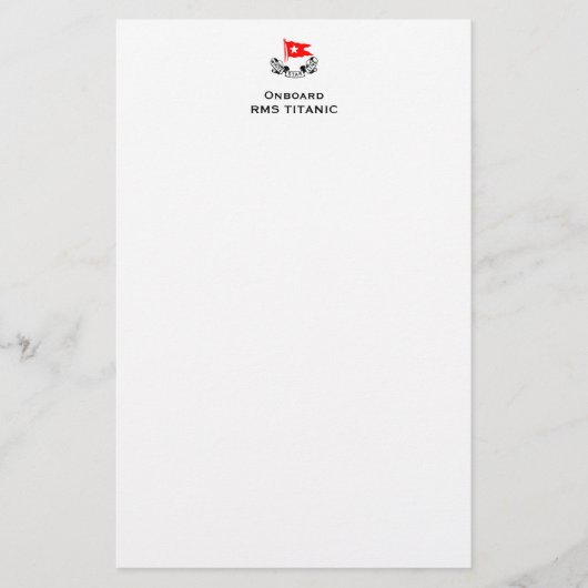 Titanic White Star Line Briefpapier (Voorkant)