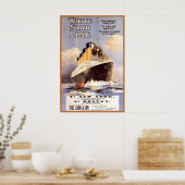 Titanic White Star Line De Grootste Stoomboot in Poster (Keuken)