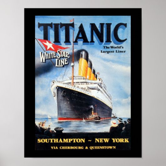 Titanic White Star Line - Grootste Schip ter Werel Poster (Voorkant)