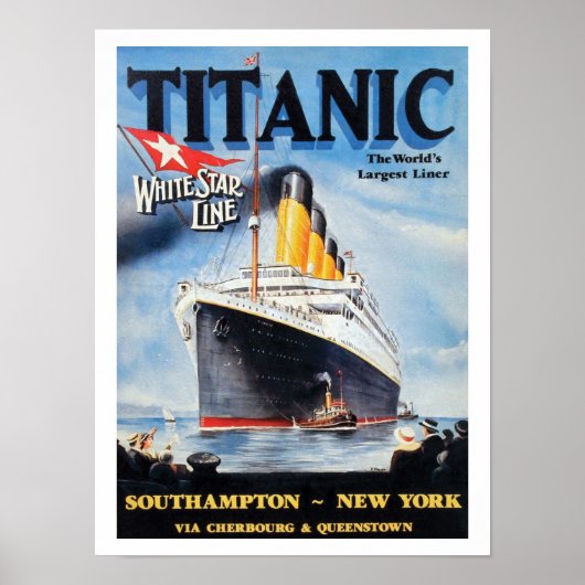 Titanic White Star Line - Grootste Schip ter Werel Poster (Voorkant)