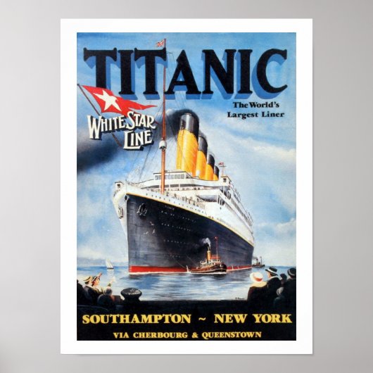 Titanic White Star Line - Grootste Schip Ter Werel Poster (Voorkant)