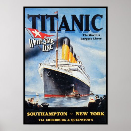 Titanic White Star Line - Grootste Schip ter Werel Poster (Voorkant)
