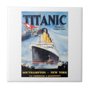 Titanic White Star Line - Grootste Schip ter Werel Tegeltje