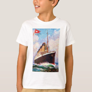 Titanic White Star Line Oil Painting T-shirt