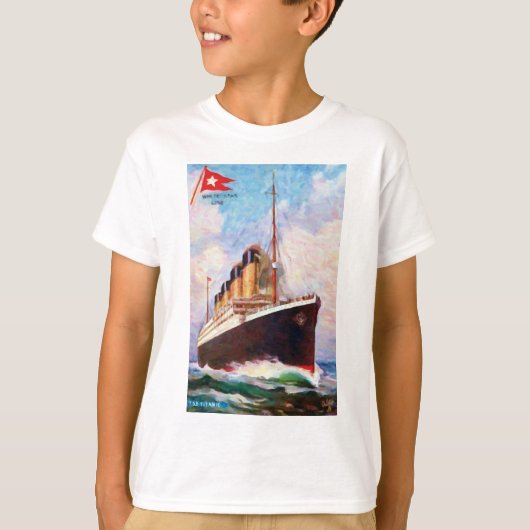 Titanic White Star Line Oil Painting T-shirt (Voorkant)