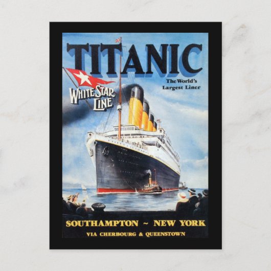 Titanic White Star Line - 's werelds grootste Line Briefkaart (Voorkant)