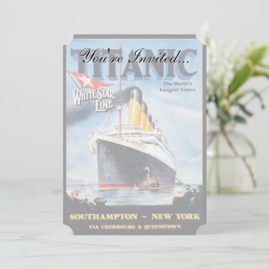 Titanic White Star Line - 's werelds grootste Line Kaart (Staand voorkant)