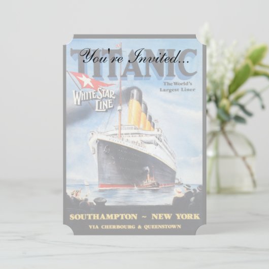 Titanic White Star Line - 's werelds grootste Line Kaart (Staand voorkant)