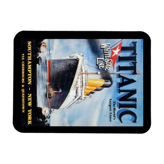 Titanic White Star Line - 's werelds grootste Line Magneet (Horizontaal)