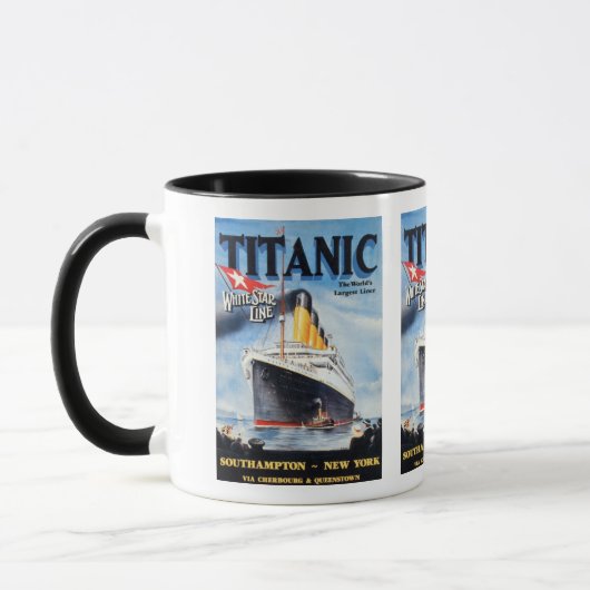 Titanic White Star Line - 's werelds grootste Line Mok (Links)