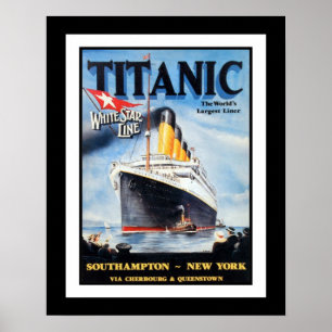 Titanic White Star Line - 's werelds grootste Line Poster