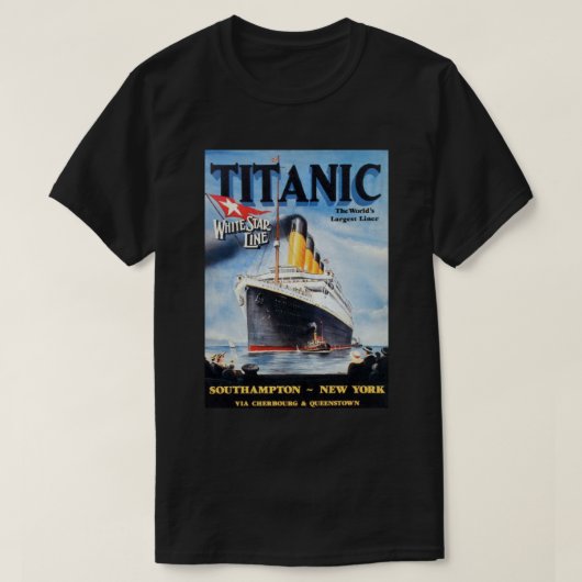 Titanic White Star Line - 's werelds grootste Line T-shirt (Design voorkant)