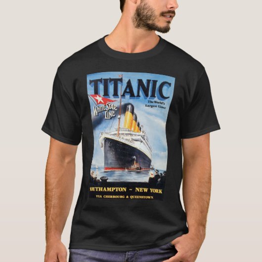 Titanic White Star Line - 's werelds grootste Line T-shirt (Voorkant)