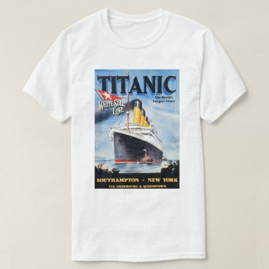 Titanic White Star Line - 's werelds grootste Line T-shirt (Design voorkant)