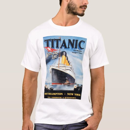 Titanic White Star Line - 's werelds grootste Line T-shirt (Voorkant)