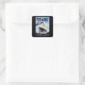 Titanic White Star Line - 's werelds grootste Line Vierkante Sticker (Tas)