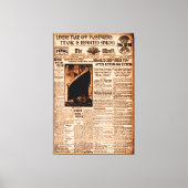 Titanic wordt gemeld door Sinking Sepia  Maritime Canvas Afdruk (Voorkant)