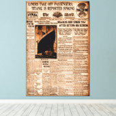 Titanic wordt gemeld door Sinking Sepia  Maritime Canvas Afdruk (Insitu (Houten vloer))