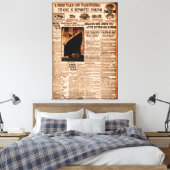 Titanic wordt gemeld door Sinking Sepia  Maritime Canvas Afdruk (Insitu (Slaapkamer))