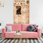 Titanic wordt gemeld door Sinking Sepia  Maritime Canvas Afdruk (Insitu (Woonkamer))