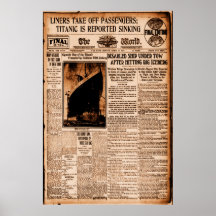 Titanic wordt gemeld door Sinking Sepia Maritime