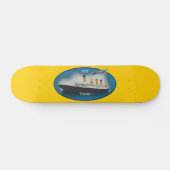Titanic Yellow Maritime White Star Line Ship Persoonlijk Skateboard (Horizontaal)
