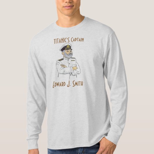 Titanic's kapitein Edward J. Smith T-shirt (Voorkant)