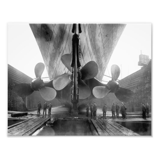 Titanic's schroeven foto afdruk (Voorkant)
