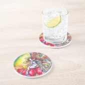 TITANIË OP DE RODE STROOM ZANDSTEEN ONDERZETTER (Zijkant)