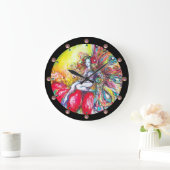 TITANIË ZITTEN OP EEN RODE STROOMSTROOM GROTE KLOK (Huis)