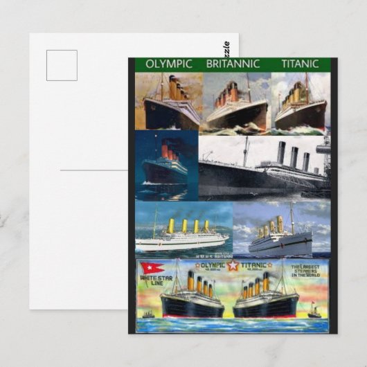 titanisch, britaanzuur, olympisch, zusters T-Shirt Briefkaart (Voorkant / Achterkant)