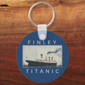  TITANISCHE NAAM PAARS RED BLUE SLEUTELHANGER (Voorkant)