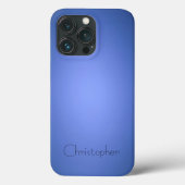 Titanium blauw Roestvrij staal Print Case-Mate iPhone Case (Achterkant)