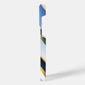 Titanium Blauw Roestvrij Staal Print iPhone Hoesje (Linkerkant)