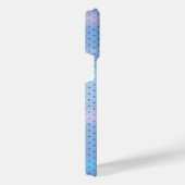 Titanium Blauw Zilver Roestvrij staal Print iPhone Hoesje (Rechterkant)