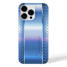 Titanium Blauw Zilver Roestvrij staal Print