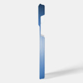 Titanium Blauw Zilver Roestvrij staal Print iPhone Hoesje (Linkerkant)